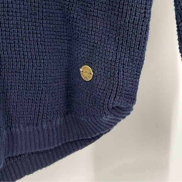 Ralph Lauren Womens Cowl Neck Sweater Navy Blue Size Medium H13‎ - Picture 2 of 7